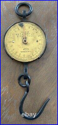 Very Rare 1880's W&T Avery Ltd 200lb. Brass & Cast Hanging Meat Scale Birmingham
