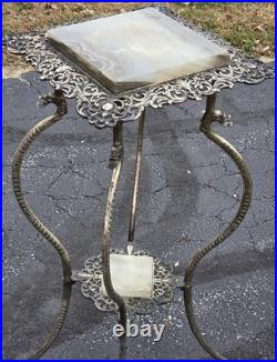 Very Rare 1890s NB & IW Brass & Iron Works Plant Stand Dragon Legs Victorian