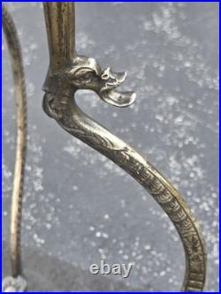 Very Rare 1890s NB & IW Brass & Iron Works Plant Stand Dragon Legs Victorian