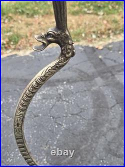 Very Rare 1890s NB & IW Brass & Iron Works Plant Stand Dragon Legs Victorian
