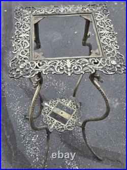 Very Rare 1890s NB & IW Brass & Iron Works Plant Stand Dragon Legs Victorian