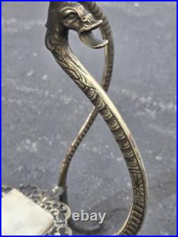 Very Rare 1890s NB & IW Brass & Iron Works Plant Stand Dragon Legs Victorian