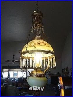 Very Rare 1895 Juno Parlour Chandelier /made By Miller Lamps Co. Free Shipping