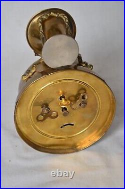 Very Rare 1910 Antique German Brass PFEILKREUZ TROMOETEN WECKER ALARM CLOCK