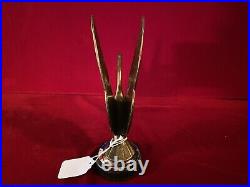 Very Rare! 1920s 1930s Brass Flying Goose Accessory, Hood Ornament Mascot