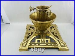 Very Rare! 1920s 30s Large Brass CHRISTMAS TREE STAND w Large Reservoir