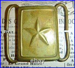 Very Rare 1950's Brass Belt Buckle Viet Minh VC Raised Star Vietnam War