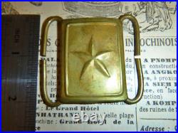Very Rare 1950's Brass Belt Buckle Viet Minh VC Raised Star Vietnam War