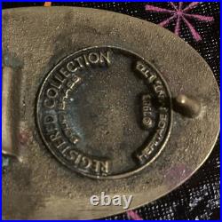 Very Rare 1983 H-e-b Heritage Mint Registered Collection Brass Belt Buckle