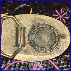 Very Rare 1983 H-e-b Heritage Mint Registered Collection Brass Belt Buckle