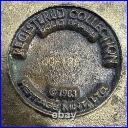 Very Rare 1983 H-e-b Heritage Mint Registered Collection Brass Belt Buckle Mib