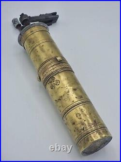 Very Rare 19c Ottoman Armenian Brass Coffee Grinder mill with The Name Of Master