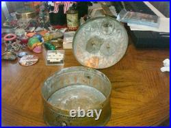 Very Rare 19th Century Handmade Indian Copper And Brass Chapati Bread Box