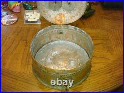 Very Rare 19th Century Handmade Indian Copper And Brass Chapati Bread Box
