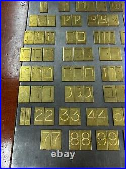 Very Rare 35-107 Brass Hebrew Font Set New Hermes Engraver Engraving -110 Pieces