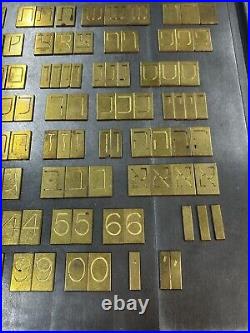 Very Rare 35-107 Brass Hebrew Font Set New Hermes Engraver Engraving -110 Pieces