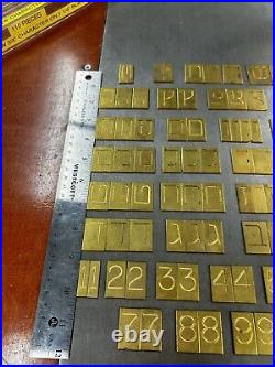 Very Rare 35-107 Brass Hebrew Font Set New Hermes Engraver Engraving -110 Pieces