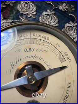 Very Rare A Antique Waite & Bartlett milliamperemeter with R. 25 Ohms