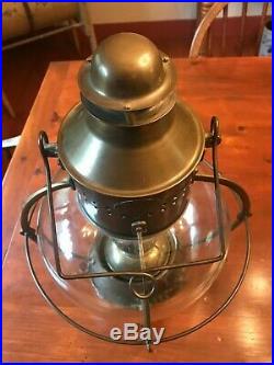 Very Rare ANTIQUE Brass Nautical LANTERN, R C MURRAY, GLASGOW Onion Lamp