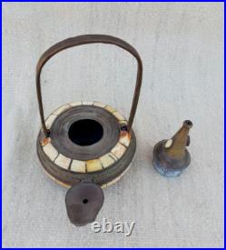 Very Rare Ancient Aladdin's Genie Oil Lamp Brass Magic ANTIQUE Bone Camel Copper
