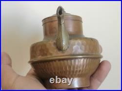 Very Rare Ancient Antique Brass Teapot Neapolitan Italian Very Stunning Unique