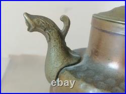 Very Rare Ancient Antique Brass Teapot Neapolitan Italian Very Stunning Unique