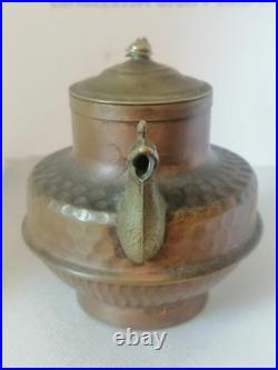 Very Rare Ancient Antique Brass Teapot Neapolitan Italian Very Stunning Unique
