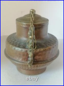 Very Rare Ancient Antique Brass Teapot Neapolitan Italian Very Stunning Unique