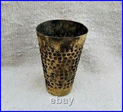 Very Rare Ancient Style Viking Brass Mug Beer Goblet Primitive Art Authentic