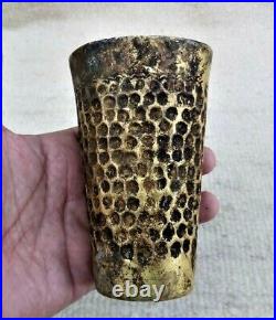 Very Rare Ancient Style Viking Brass Mug Beer Goblet Primitive Art Authentic