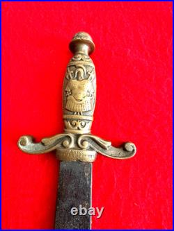 Very Rare Antique 1890 Fraternal Cadet Artillery Style Short Sword No Scabbard
