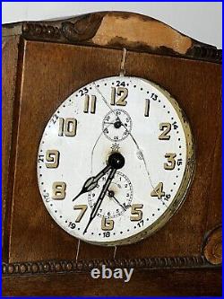 Very Rare! Antique (1890's) Junghans Alarm Mini Mantle Clock