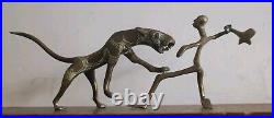 Very Rare Antique 1900 Benin Kingdom of Dahomey Sculpture Brass Bronze Africa