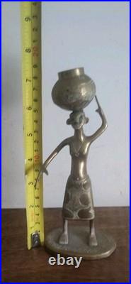 Very Rare Antique 1900 Benin Kingdom of Dahomey Sculpture Brass Bronze Africa