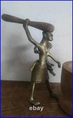 Very Rare Antique 1900 Benin Kingdom of Dahomey Sculpture Brass Bronze Africa