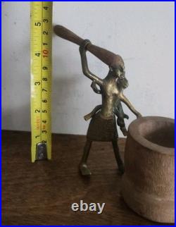 Very Rare Antique 1900 Benin Kingdom of Dahomey Sculpture Brass Bronze Africa