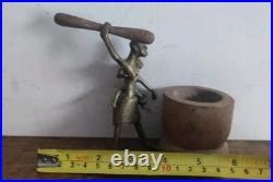 Very Rare Antique 1900 Benin Kingdom of Dahomey Sculpture Brass Bronze Africa