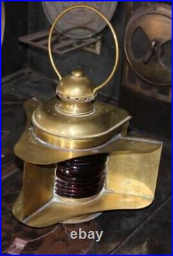 Very Rare Antique 1916 Brass Perkins Nautical Marine Combination Navigation Lamp