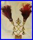 Very-Rare-Antique-5-Bell-Terret-With-Red-Horse-Hair-Plumessuperb-Horse-Brass-01-rbj