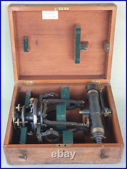 Very Rare Antique Adie London Patent 208 Surveying Level & Wood Case