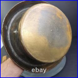 Very Rare Antique Brass Milk Container Jug Lid Amazing Piece 9 Inch Container