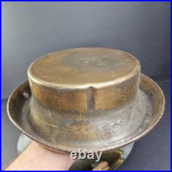 Very Rare Antique Brass Milk Container Jug Lid Amazing Piece 9 Inch Container