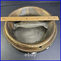 Very Rare Antique Brass Milk Container Jug Lid Amazing Piece 9 Inch Container