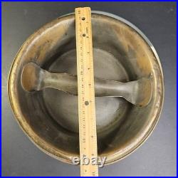 Very Rare Antique Brass Milk Container Jug Lid Amazing Piece 9 Inch Container