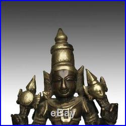 Very Rare Antique Brass Pilgrimage Altar Vishnu India Hinduism 18th Century