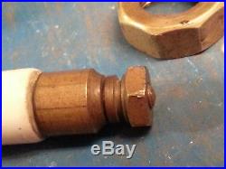 Very Rare Antique Brass Priming Spark Plug Hit And Miss Motor Ships Free