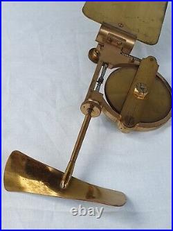 Very Rare Antique Brass Saxton Elliott Bros Water Current Flow Meter Gauge Boxed