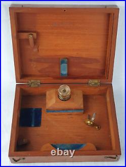 Very Rare Antique Brass Saxton Elliott Bros Water Current Flow Meter Gauge Boxed