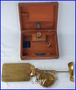 Very Rare Antique Brass Saxton Elliott Bros Water Current Flow Meter Gauge Boxed