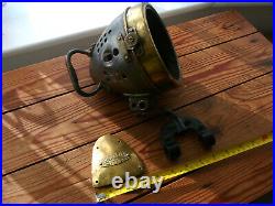 Very Rare Antique Brass & Steel Ducellier Boat / Fire Engine Searchlight